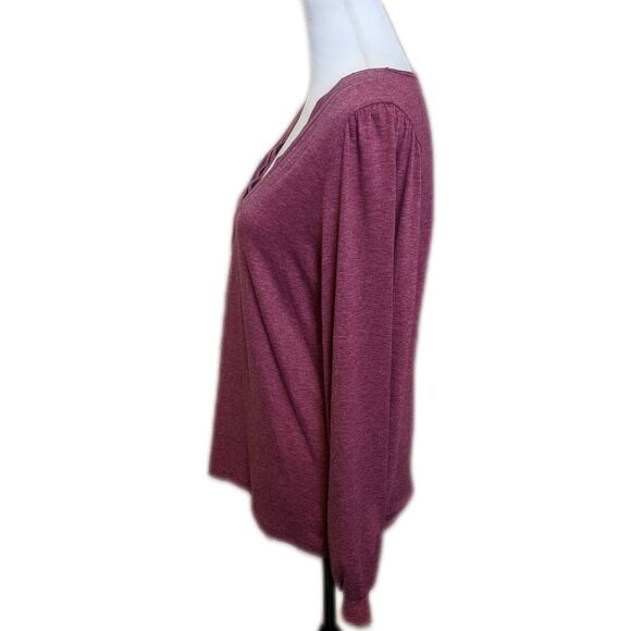 Agnes Urban long sleeved v-neck soft polyester/cotton blend tee T-shirt M - Picture 3 of 6